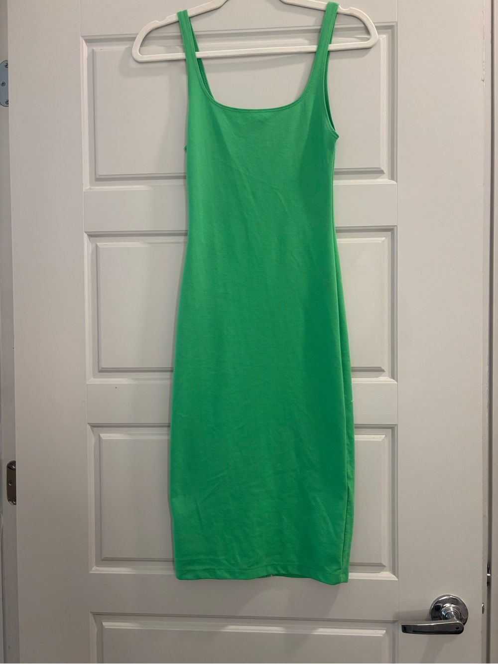 Zara Bright Green Tank Midi Dress